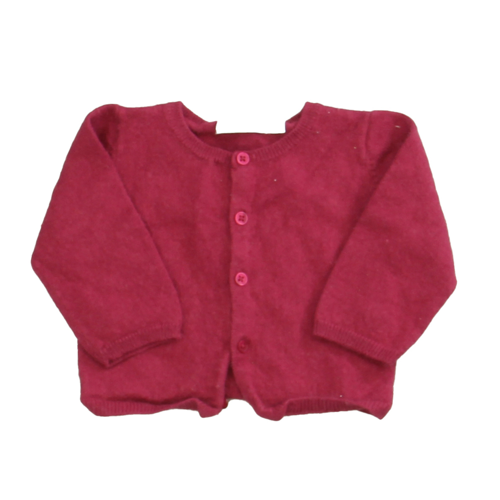 bout'chou Girls Maroon Cardigan size: 6 Months